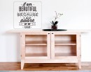 I am Beautiful Quotes Wall Decal Motivational Vinyl Art Stickers